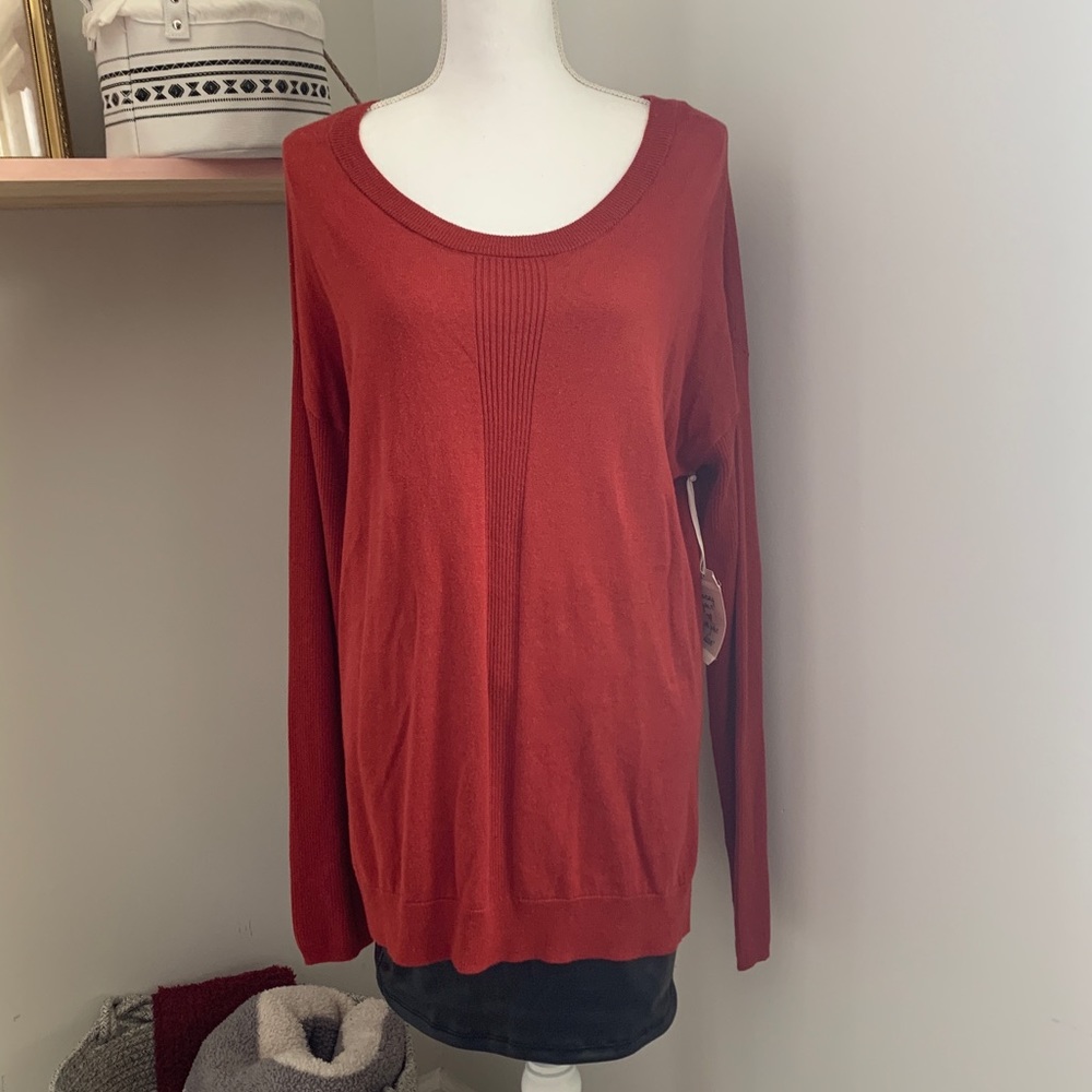 Wearing Your Heart on Your Sleeve Orange Sweater